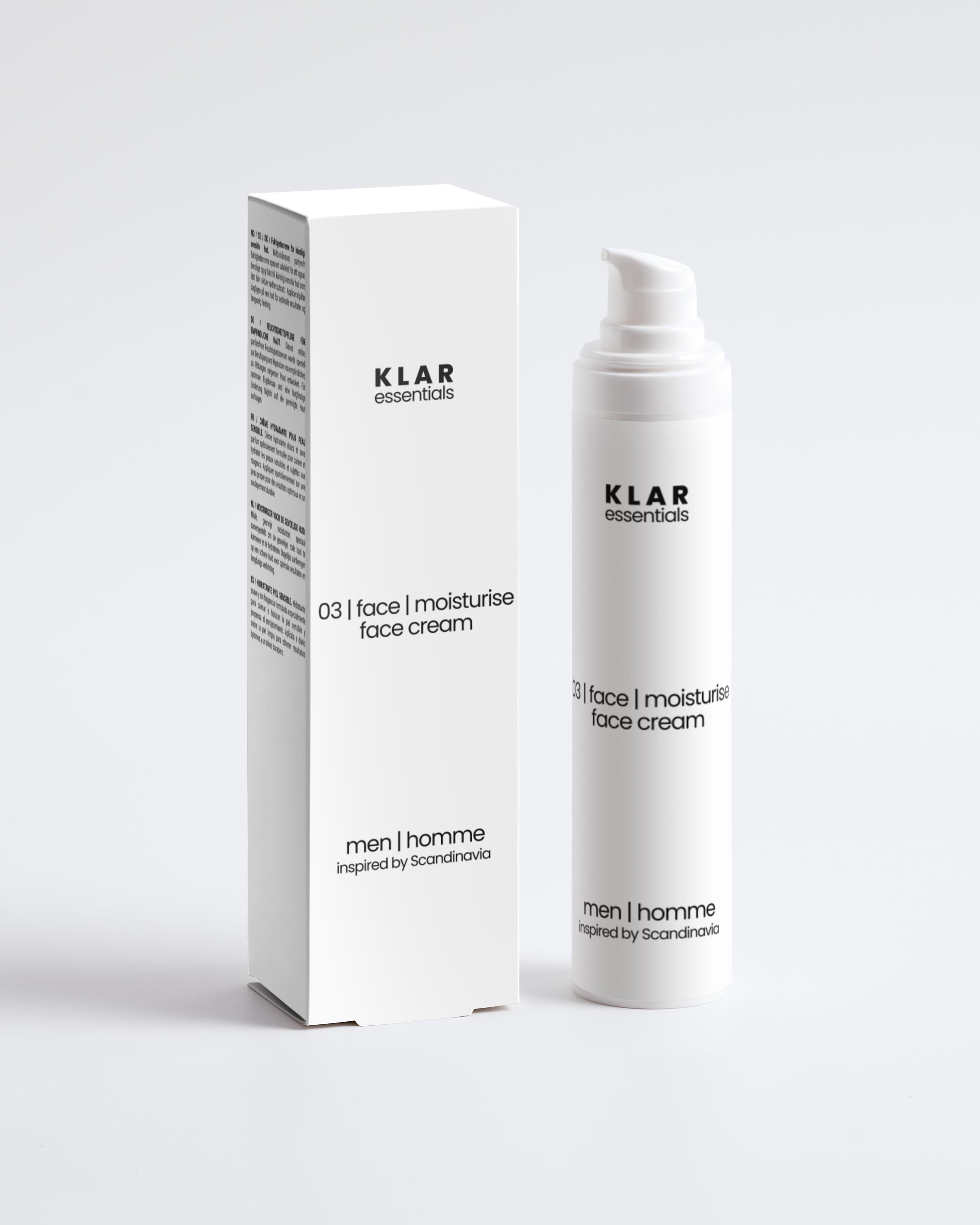 Face cream produktbild med förpackning