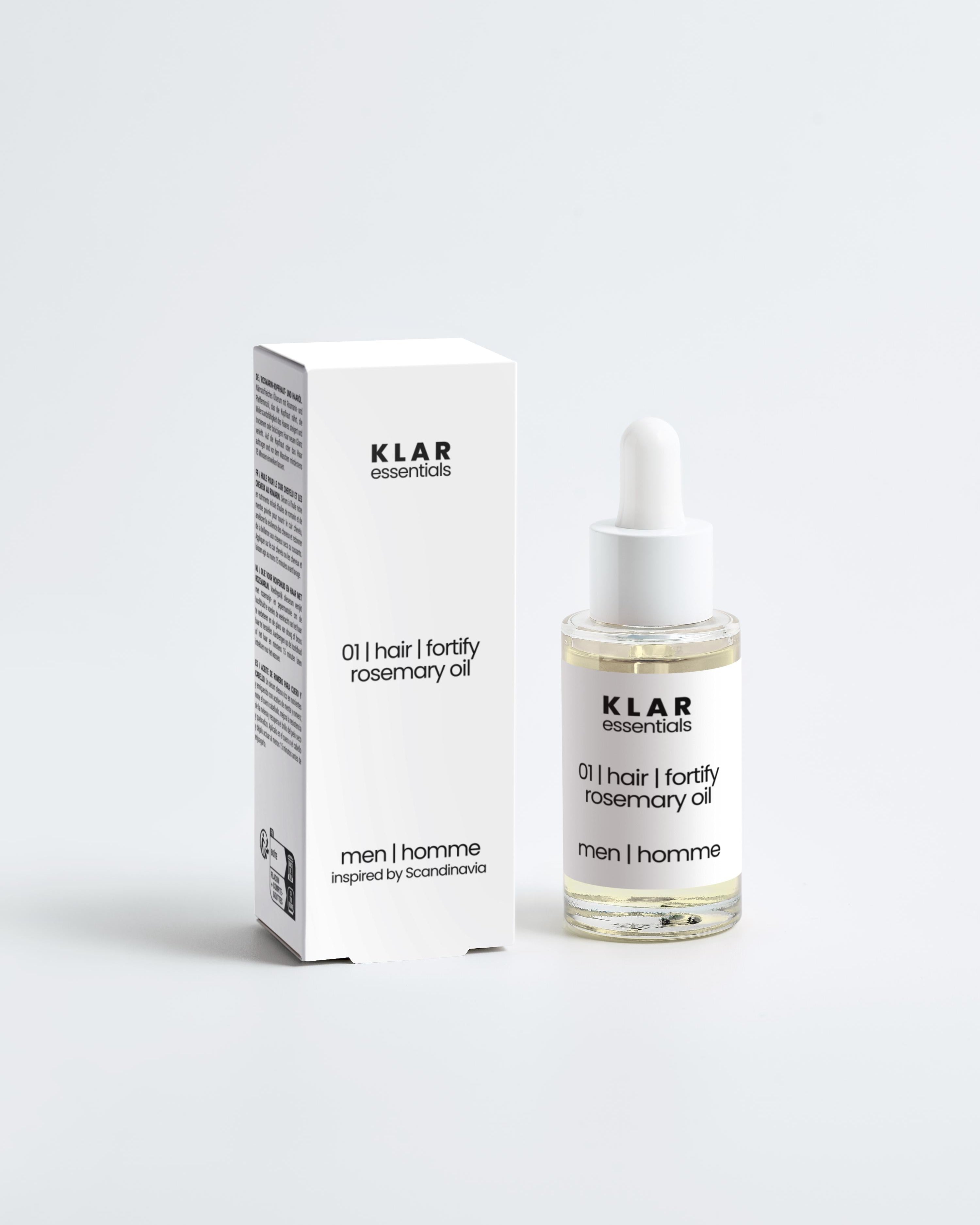 Rosmarinolja produktbild med förpackning